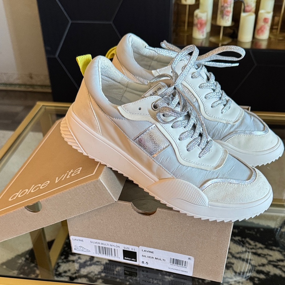 Dolce Vita Lavine Silver Sneaker 8.5